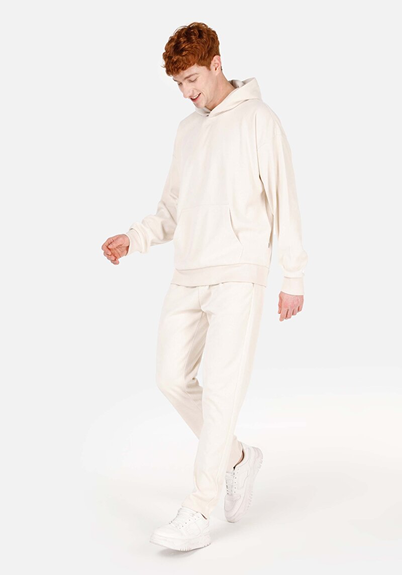 Comfort Fit   Erkek Ekru Sweatshirt