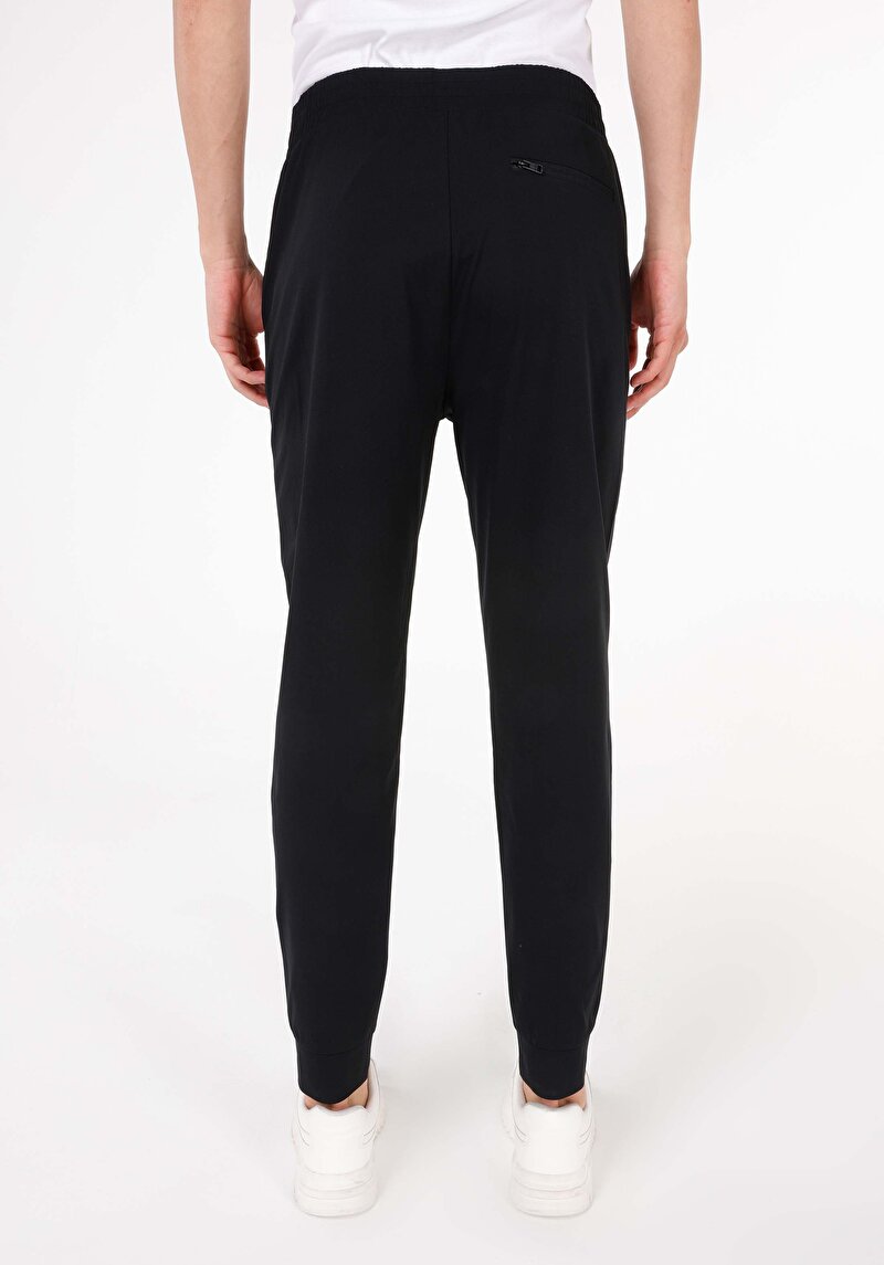 Regular Fit Orta Bel  Erkek Siyah Eşofman Altı