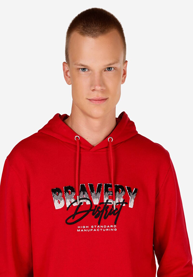 Regular Fit Erkek Kirmizi Sweatshirt