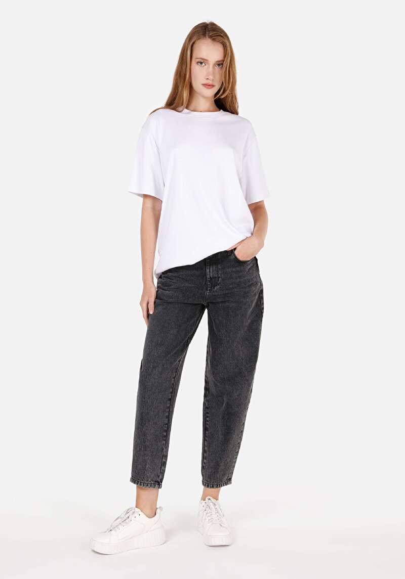 Balloon Fit Kadın Denim Jean Pantolon