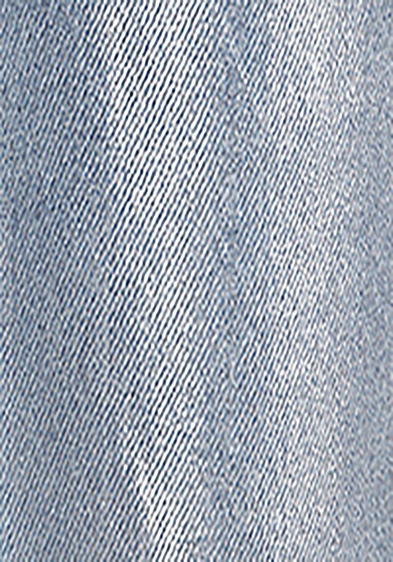 Regular Fit Yüksel Bel Geniş Paça Kadın Metalik Desenli Denim Jean Pantolon