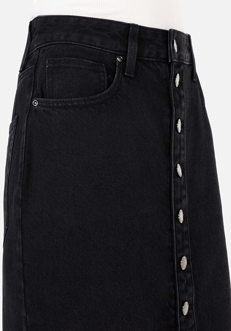 Slim Fit   Kadın Siyah Etek