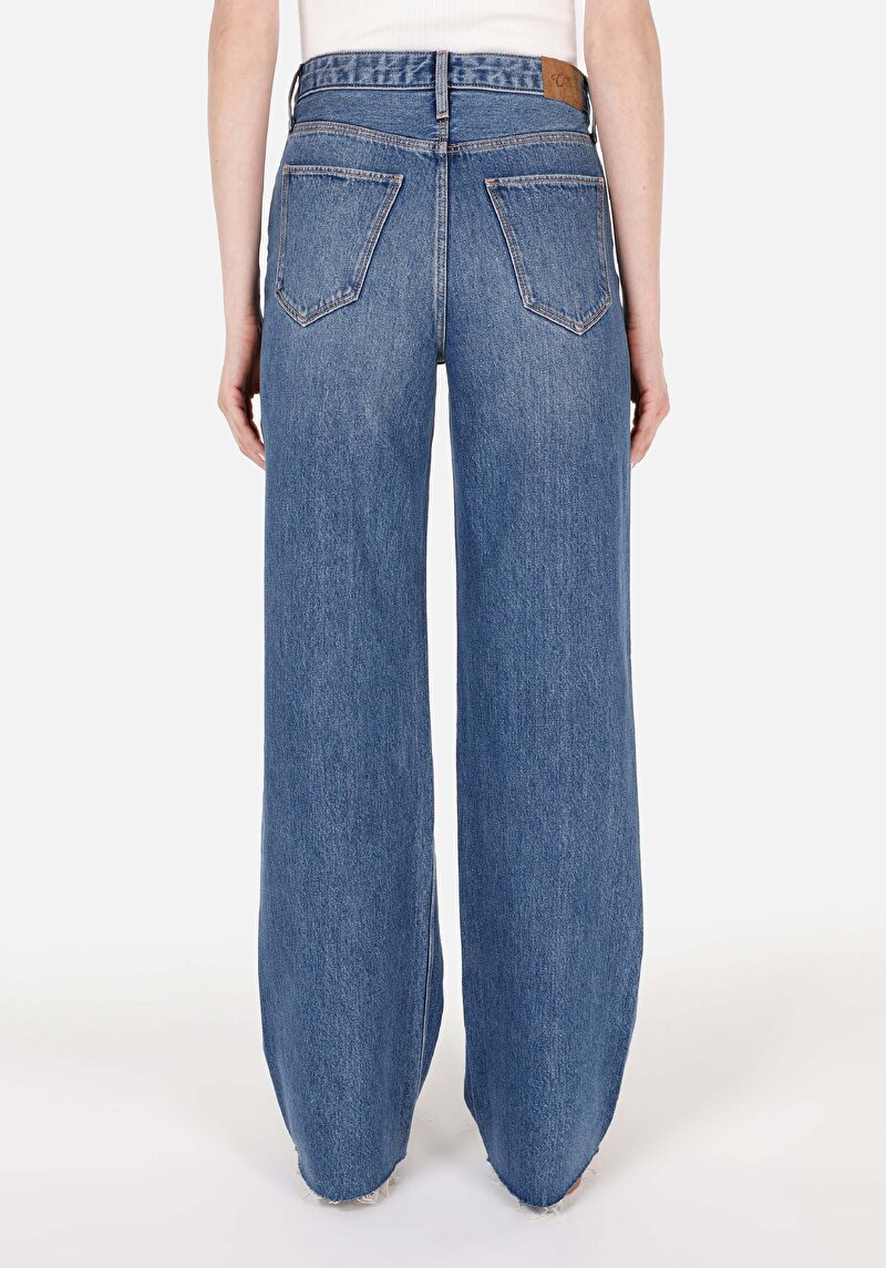 Regular Fit Kadın İndigo Jean Pantolon