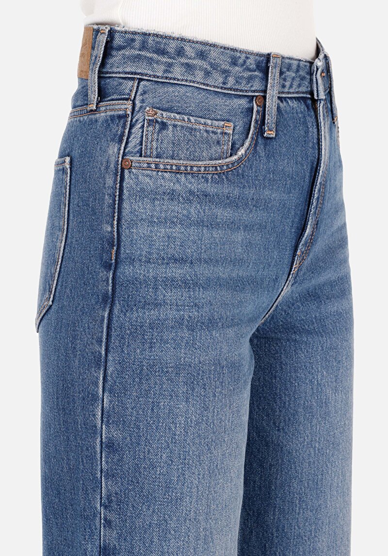 Regular Fit   Kadın İndigo Jean Pantolon