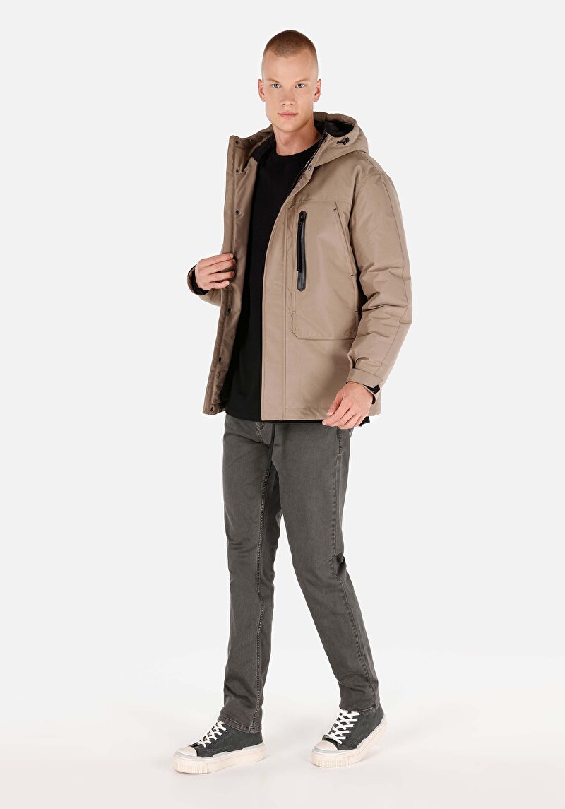 Regular Fit Erkek Bej Mont