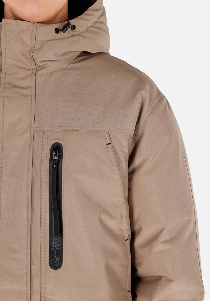 Regular Fit     Erkek Bej Mont