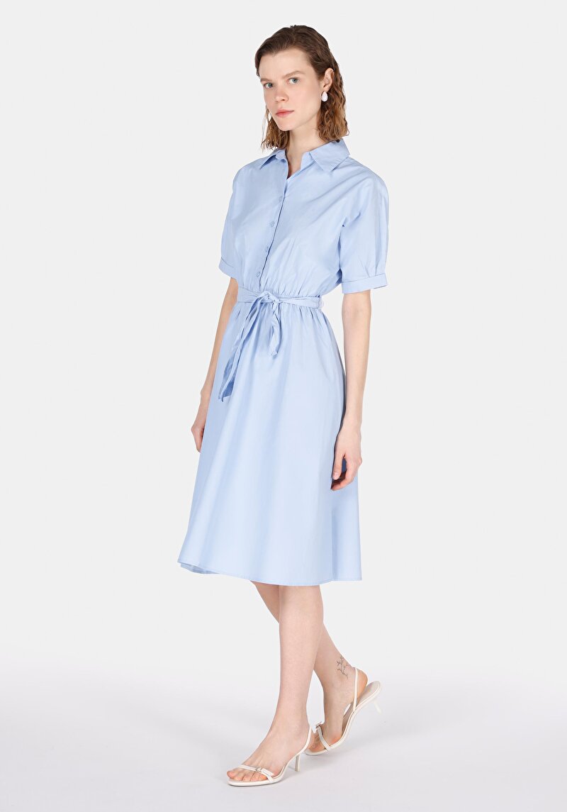 Regular Fit Kadın Mavi Elbise