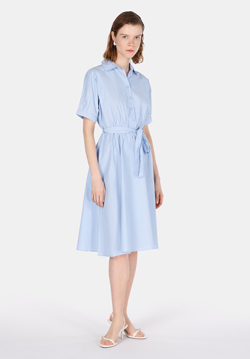 Regular Fit Kadın Mavi Elbise