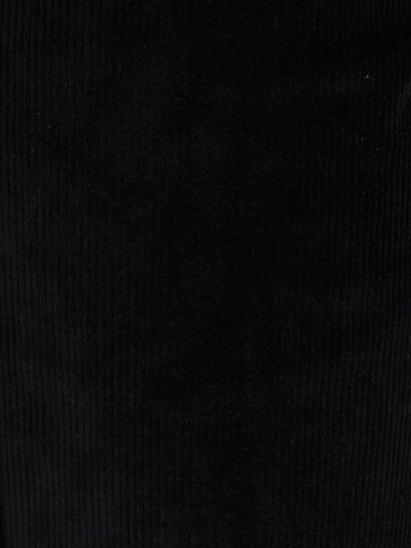 Regular Fit Yüksek Bel Geniş Paça Kadın Siyah  Pantolon