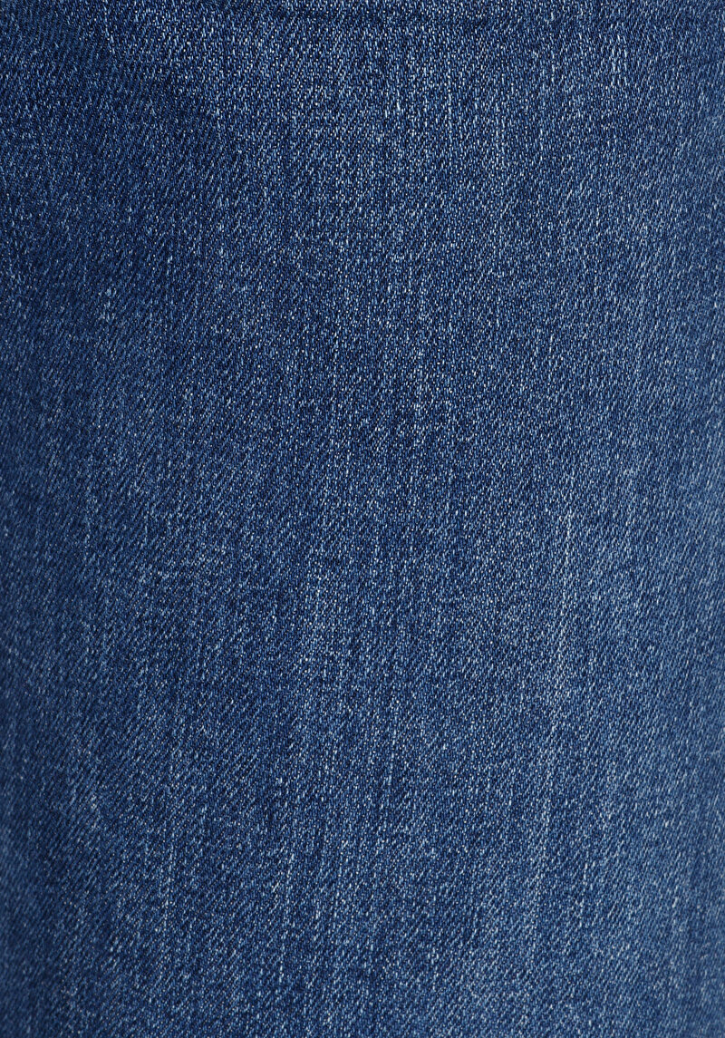 Regular Fit Orta Bel Daralan Paça Erkek Dark İndigo Fermuarlı Denim Jean Pantolon