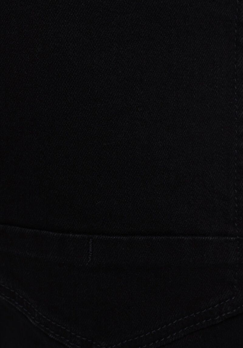 Regular Fit Orta Bel Daralan Paça Erkek Black Black Denim Pamuklu Jean Pantolon