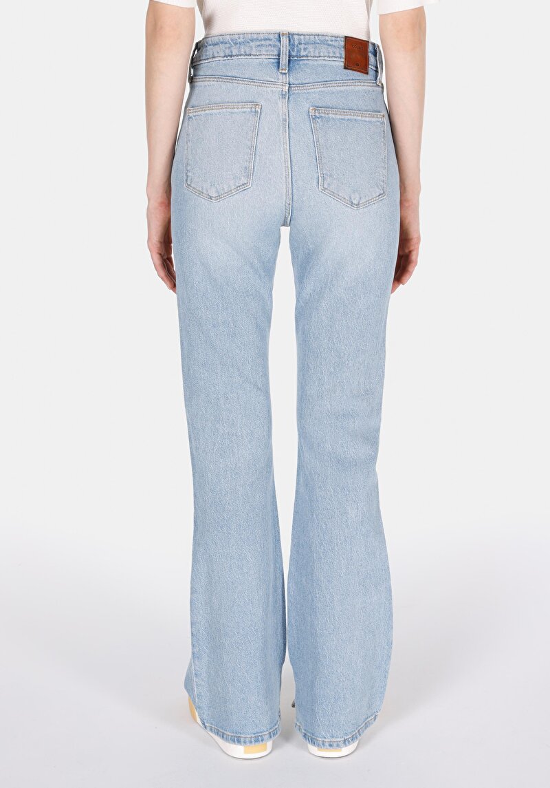 Regular Fit Kadın İndigo Jean Pantolon