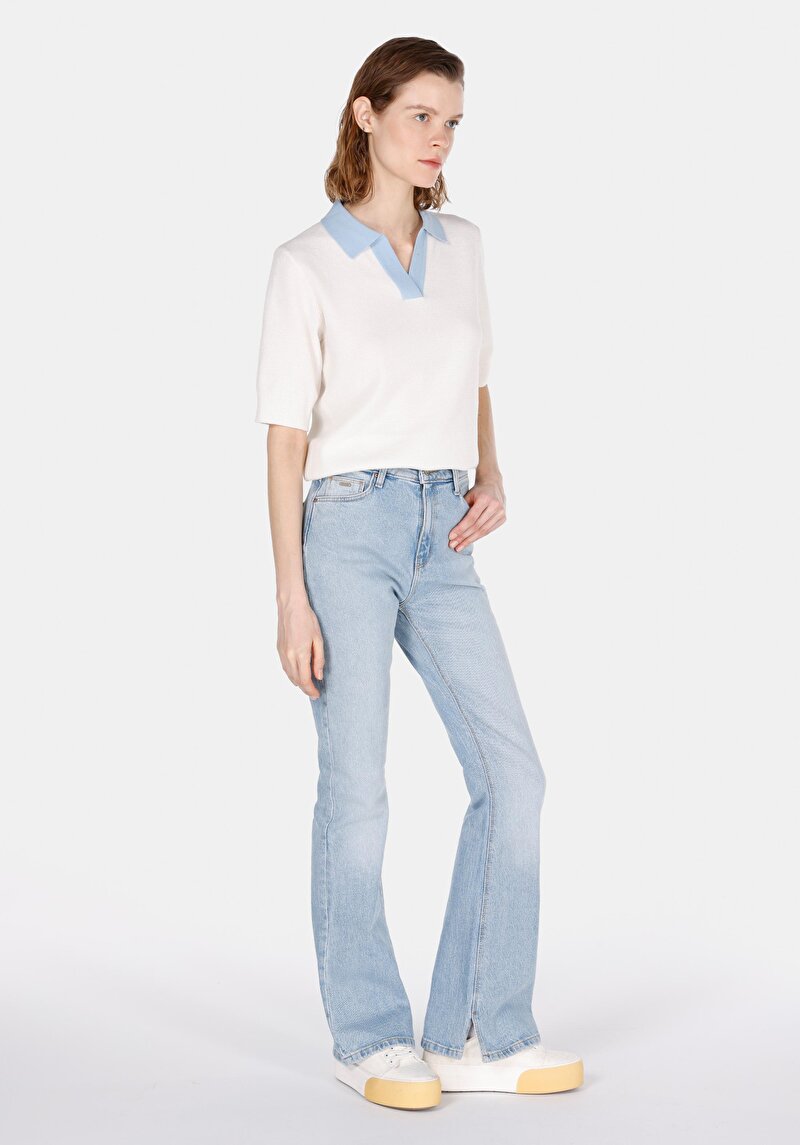 Regular Fit Kadın İndigo Jean Pantolon