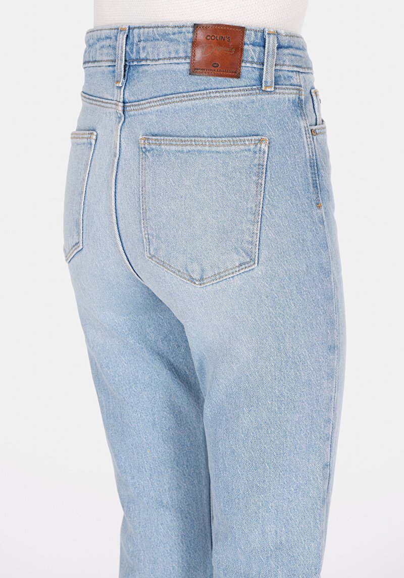 Regular Fit   Kadın İndigo Jean Pantolon