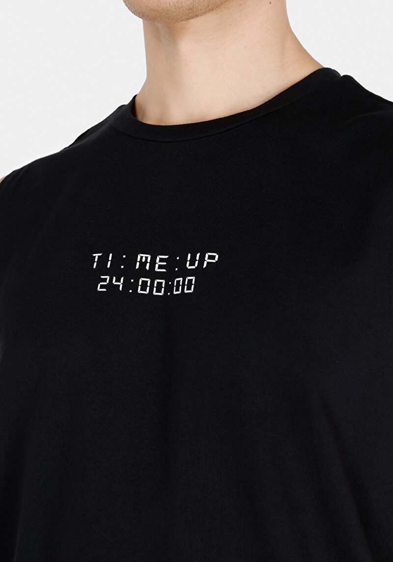 Regular Fit Erkek Siyah Atlet