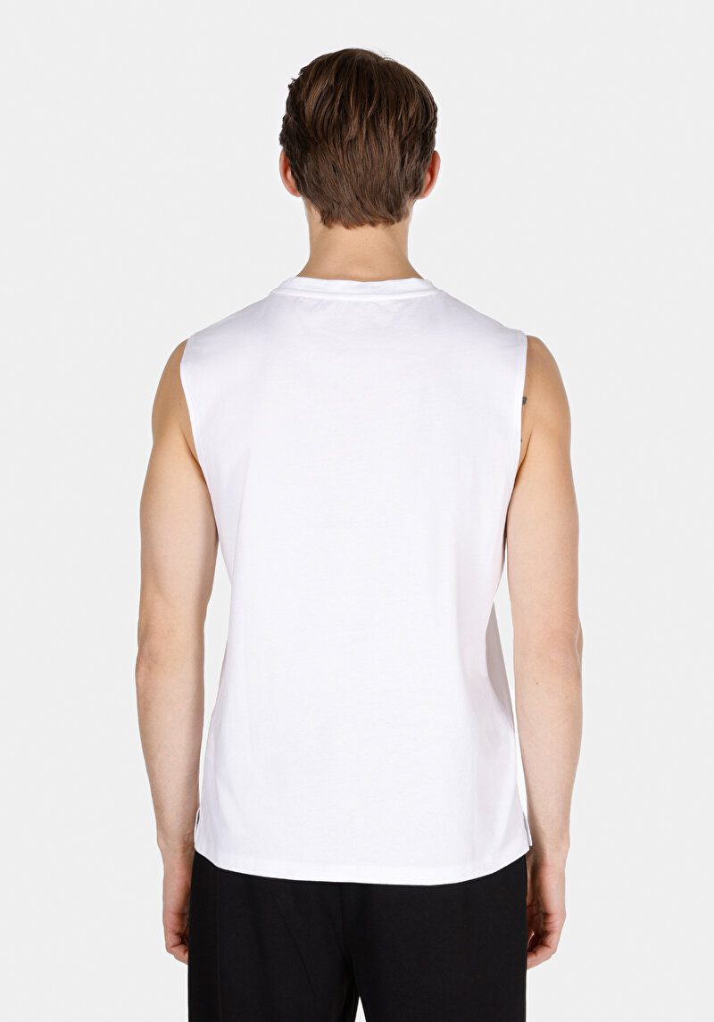 Regular Fit Erkek Beyaz Atlet