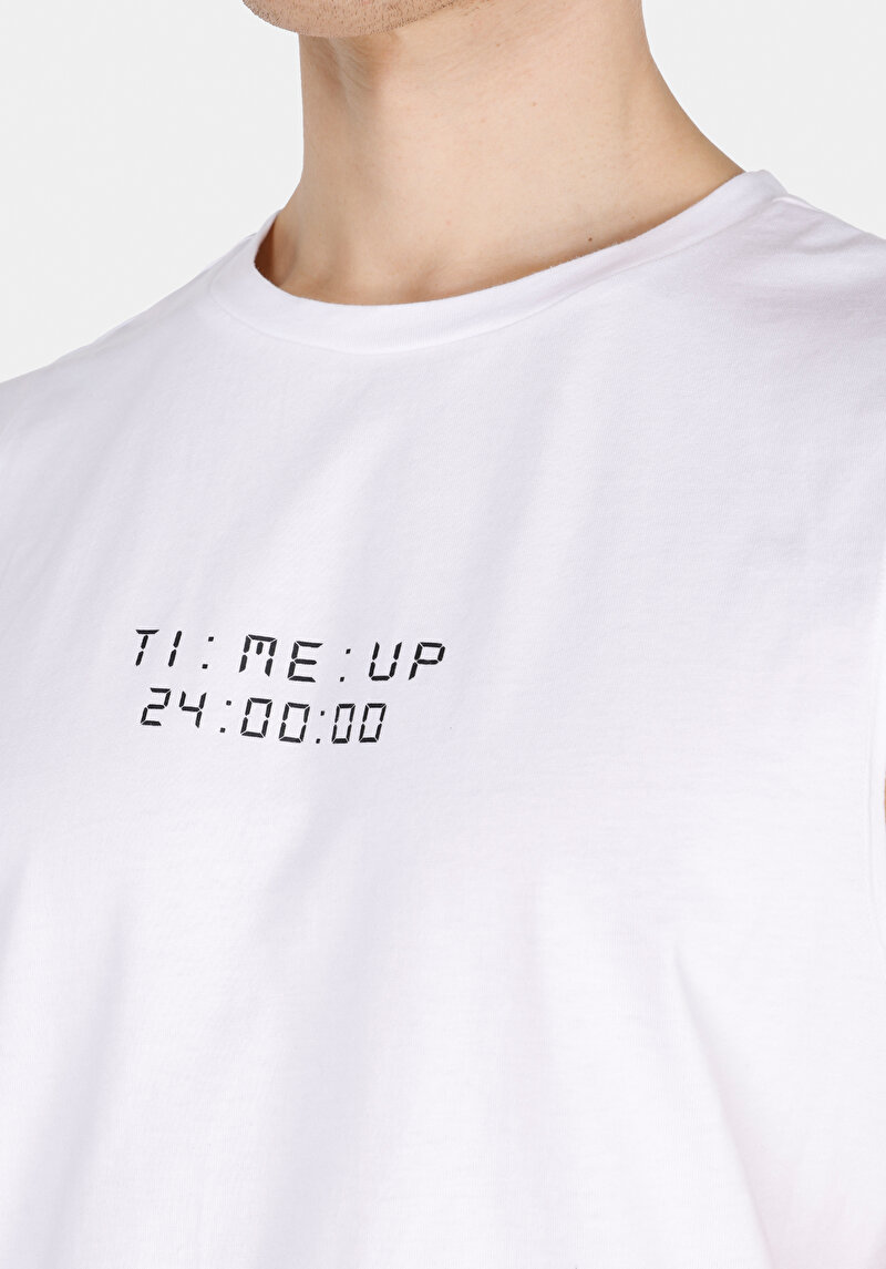 Regular Fit Erkek Beyaz Atlet