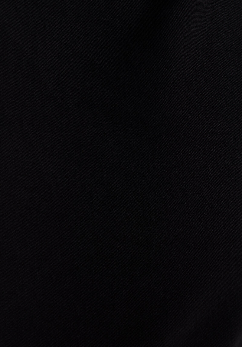 Regular Fit Orta Bel Düz Paça Erkek Siyah Cargo Cep Pantolon