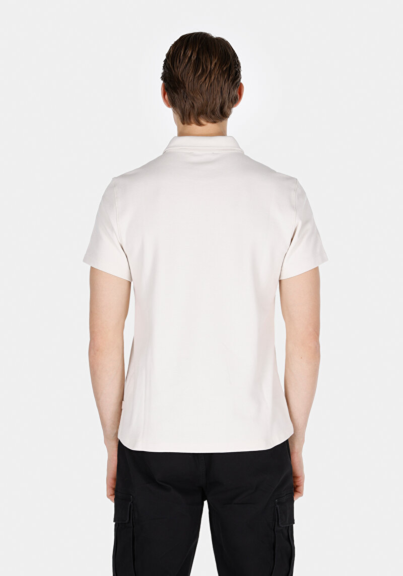 Regular Fit Polo Yaka Düz Erkek Taş Kısa Kol Tişört