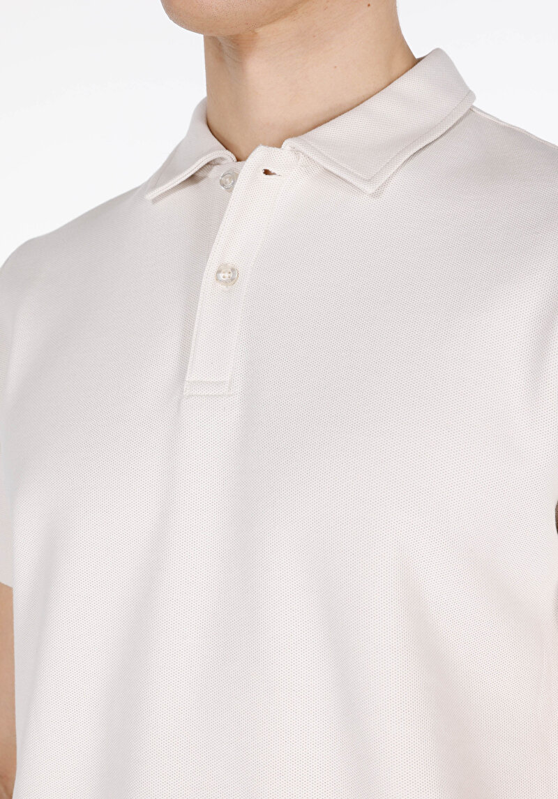 Regular Fit Polo Yaka Düz Erkek Taş Kısa Kol Tişört