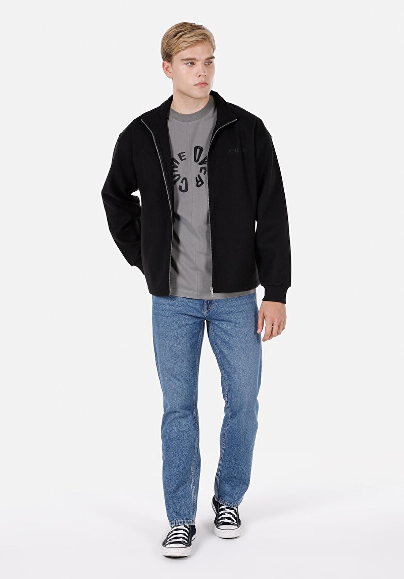 Comfort Fit Erkek Siyah Ceket