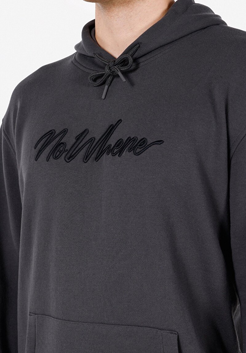 Comfort Fit Erkek Antrasit Sweatshirt