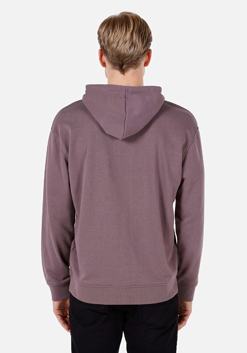 Comfort Fit Erkek Mor Sweatshirt