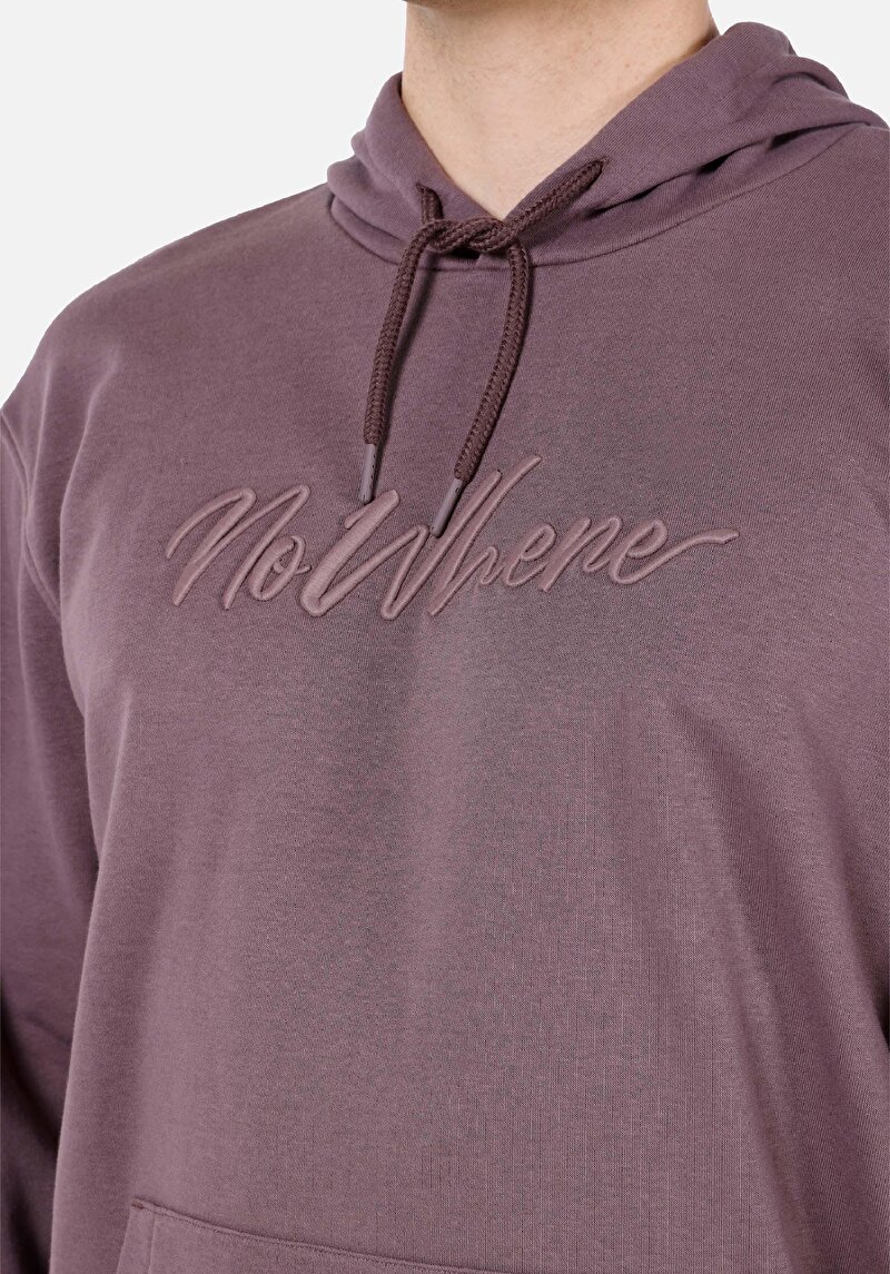 Comfort Fit Erkek Mor Sweatshirt