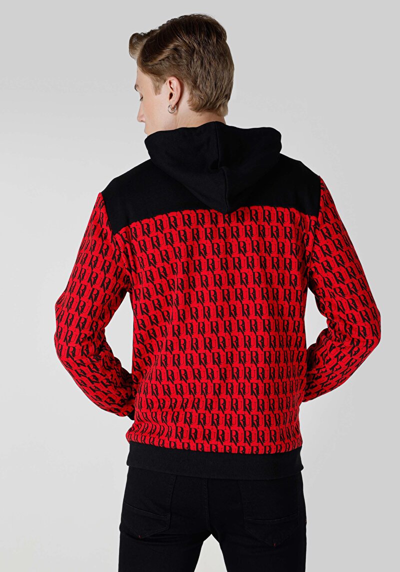 Regular Fit Örme Erkek Kirmizi Sweatshirt