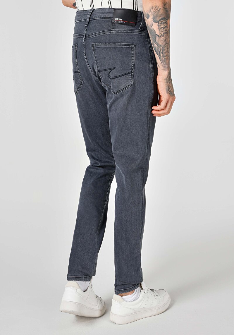 Slim Fit Düşük Bel Dar Paça Erkek Siyah Jean Pantolon