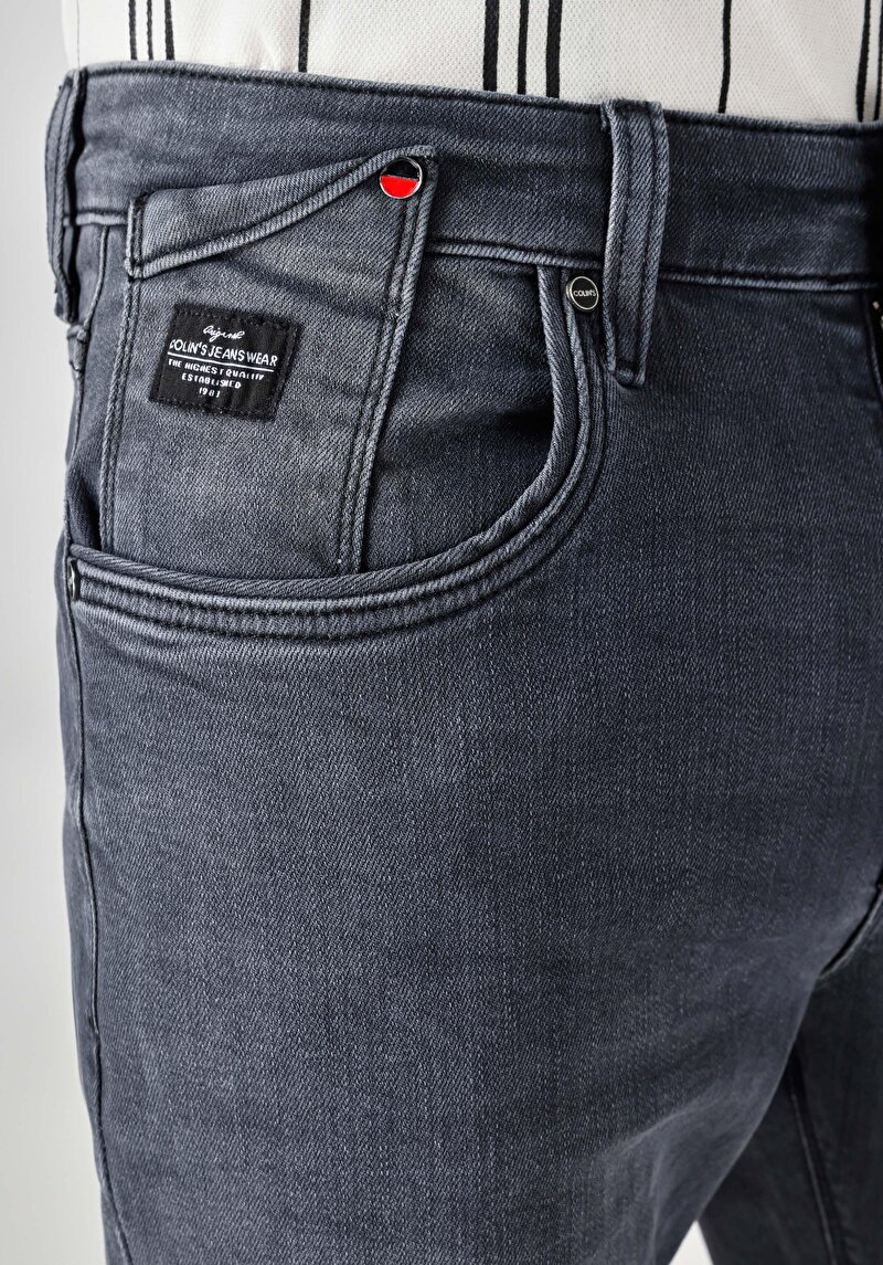 Slim Fit Düşük Bel Dar Paça Erkek Siyah Jean Pantolon