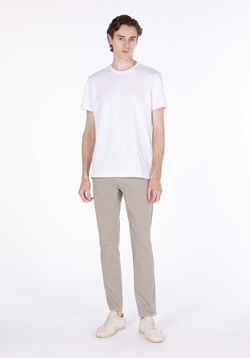 Straıght Fıt Düşük Bel Düz Paça Erkek Bej Pantolon