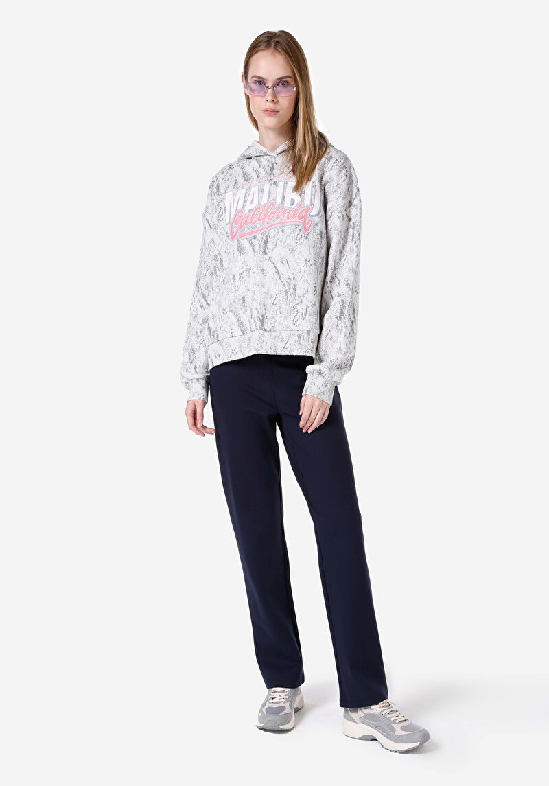 Regular Fit Kadın Gri Sweatshirt