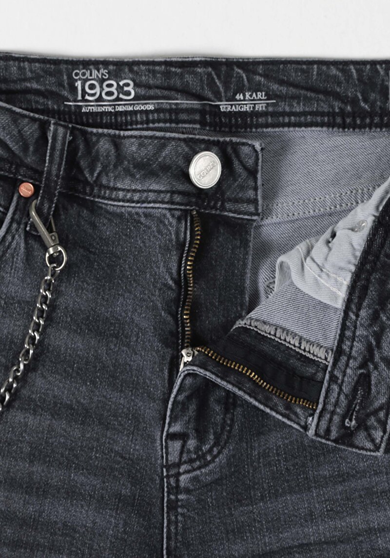 Straight Fit Düşük Bel Düz Paça Erkek Siyah Jean Pantolon