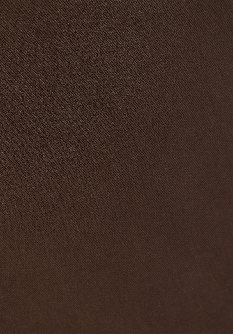 Slim Fit Orta Bel Düz Paça Erkek Kahverengi  Pantolon