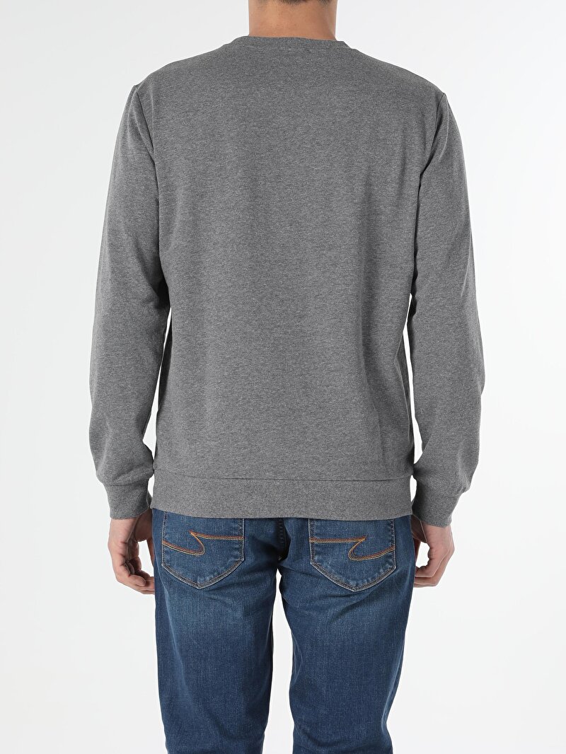 Regular Fit Erkek Antrasit Sweatshirt