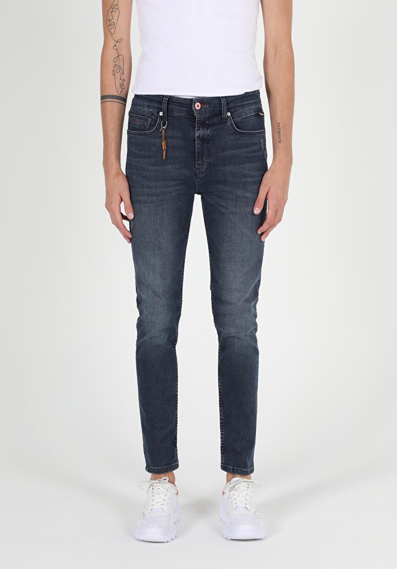 035 Ryan Yüksek Bel Dar Paça Skinny Fit Jean Erkek Jean Pantolon