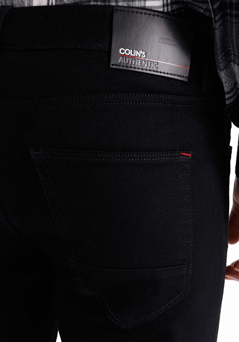 Skinny Fit Düşük Bel Dar Paça Erkek Siyah Denim Jean Pantolon