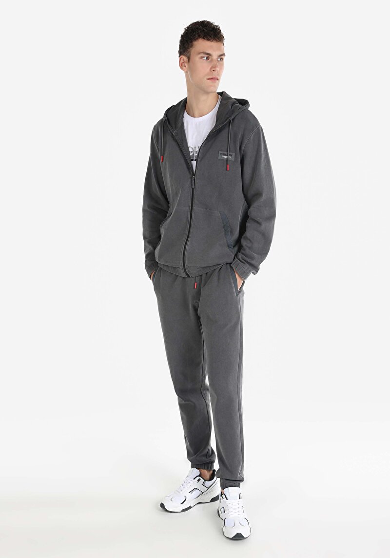 Regular Fit Erkek Gri Örme Ceket