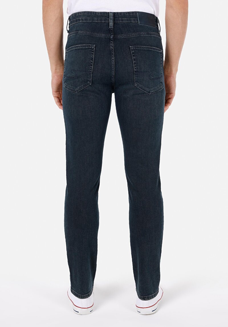 Skinny Fit Yüksel Bel Dar Paça Erkek İndigo Jean Pantolon