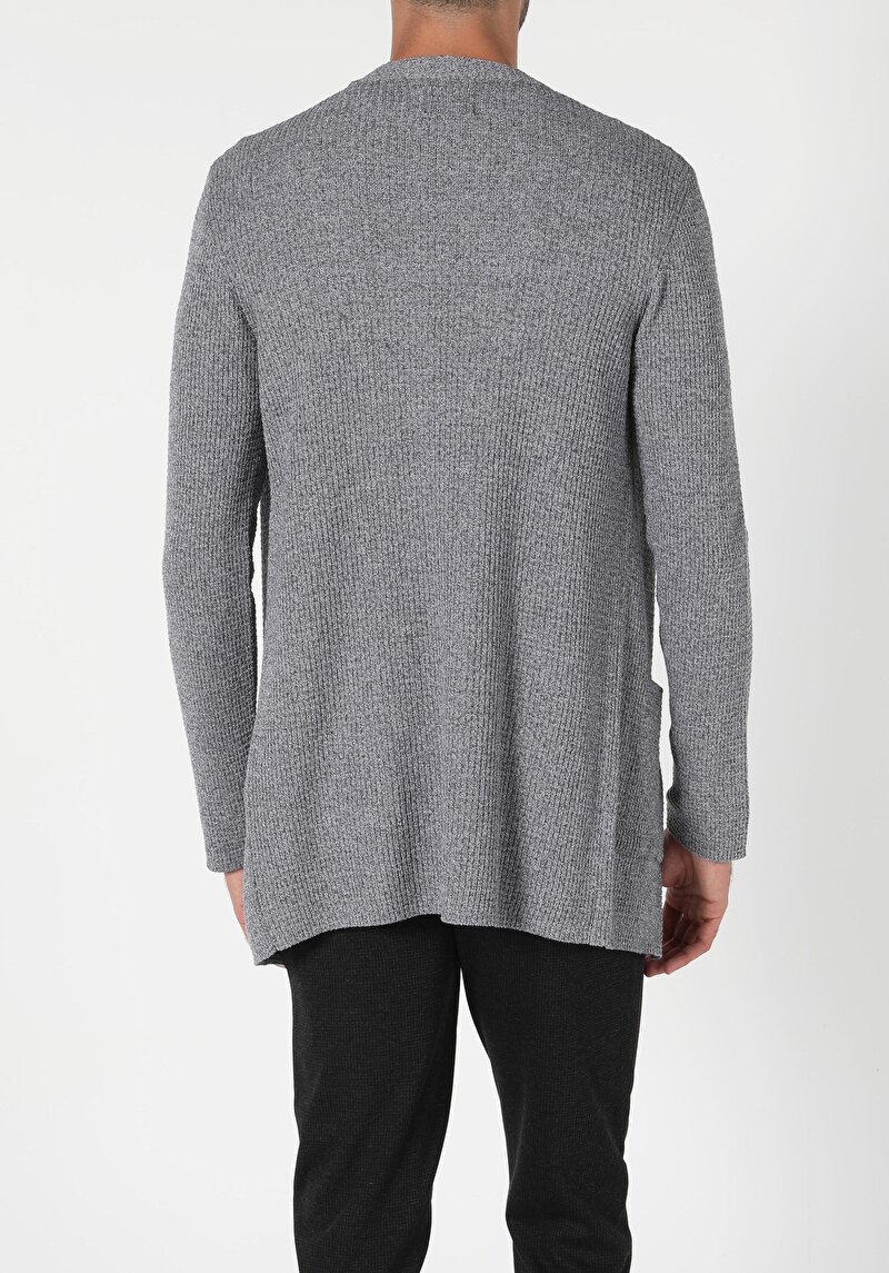 Slim Fit   Erkek Gri Hırka Cl1055416