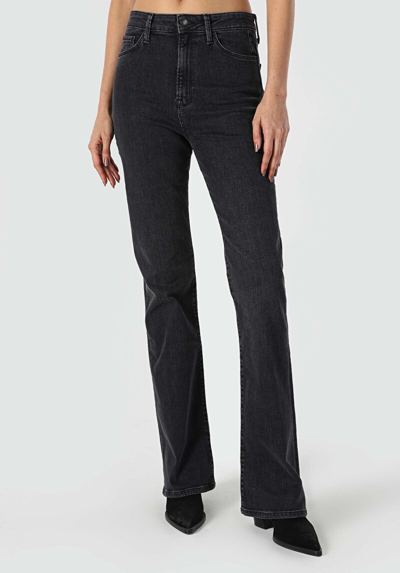 Regular Fit Orta Bel Bootcut Kadın Denim Jean Pantolon