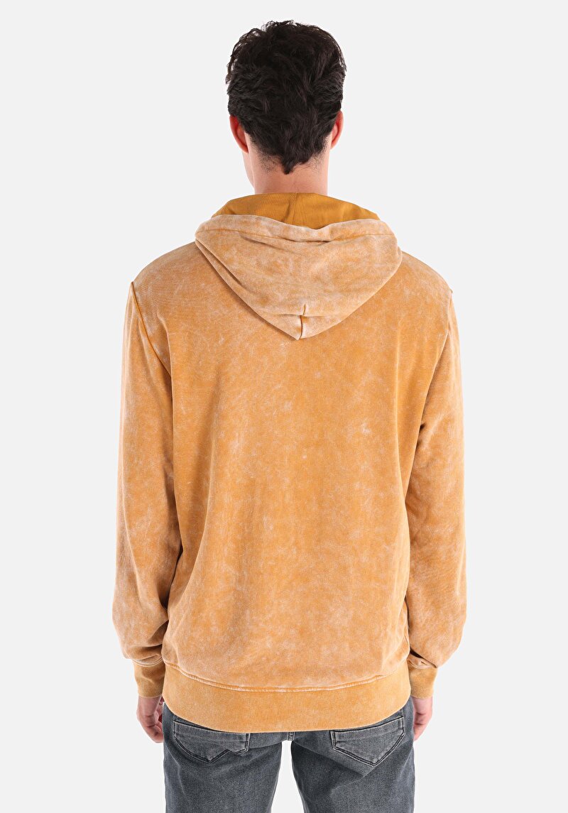 Regular Fit Erkek Sari Sweatshirt