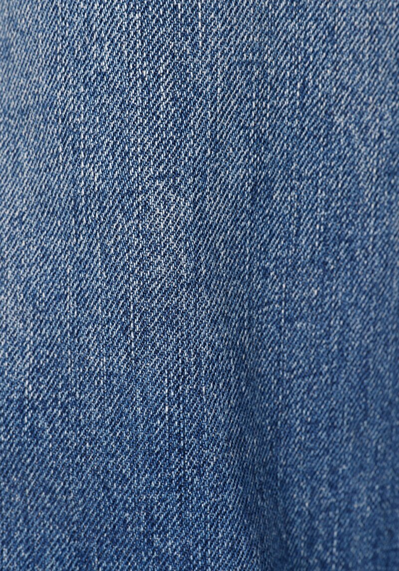 Regular Fit Orta Bel Düz Paça Erkek İndigo Jean Pantolon