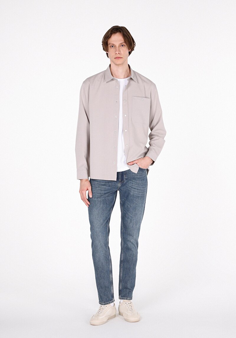 Regular Fit Erkek İndigo Jean Pantolon