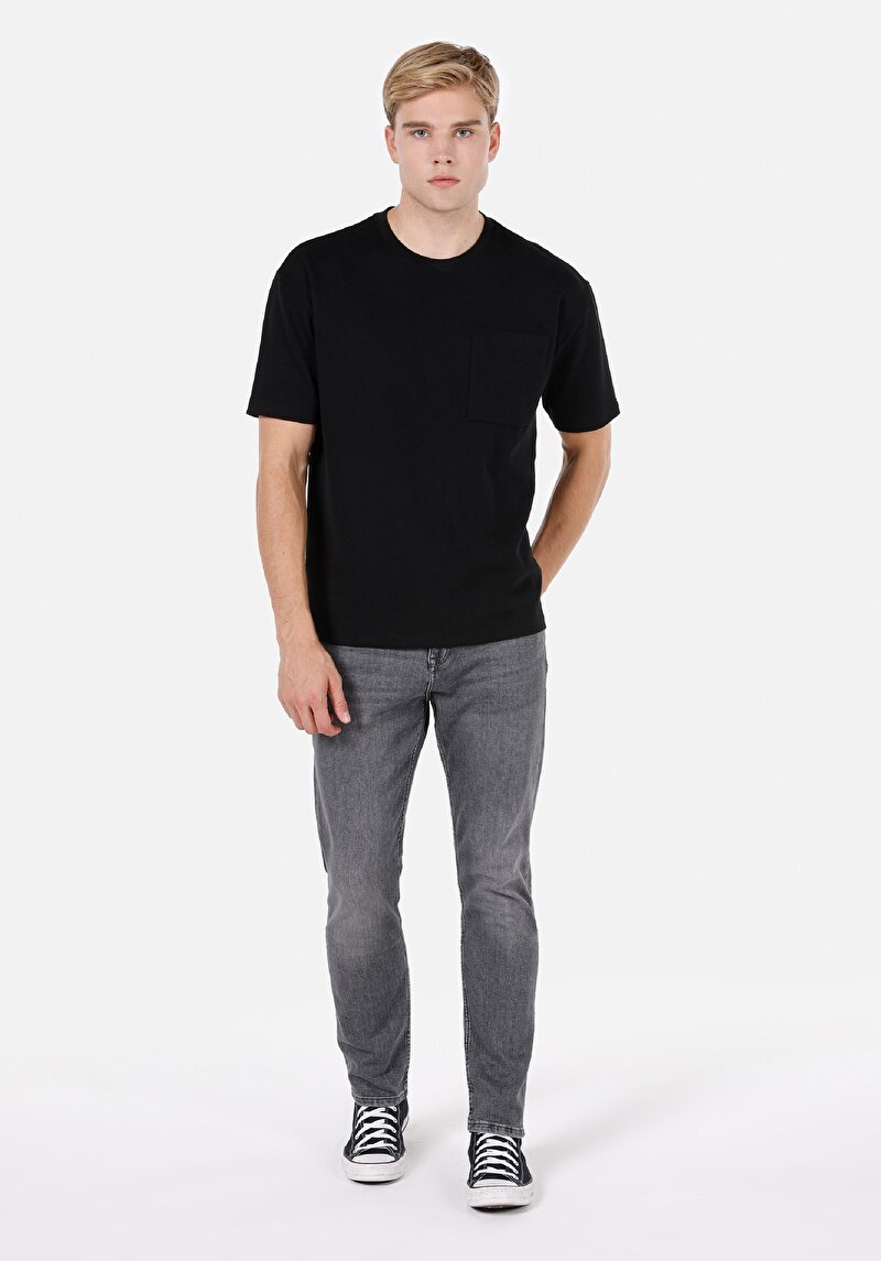 Regular Fit Erkek Siyah Jean Pantolon