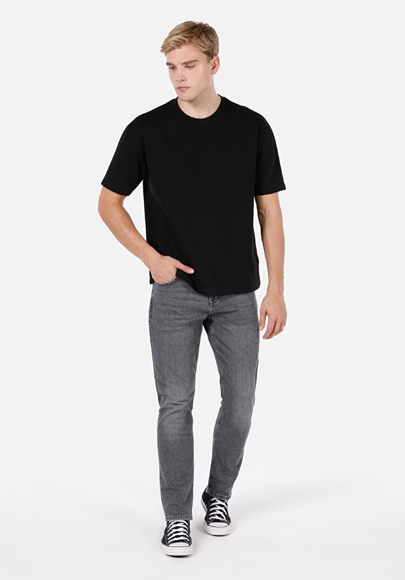 Regular Fit Erkek Siyah Jean Pantolon
