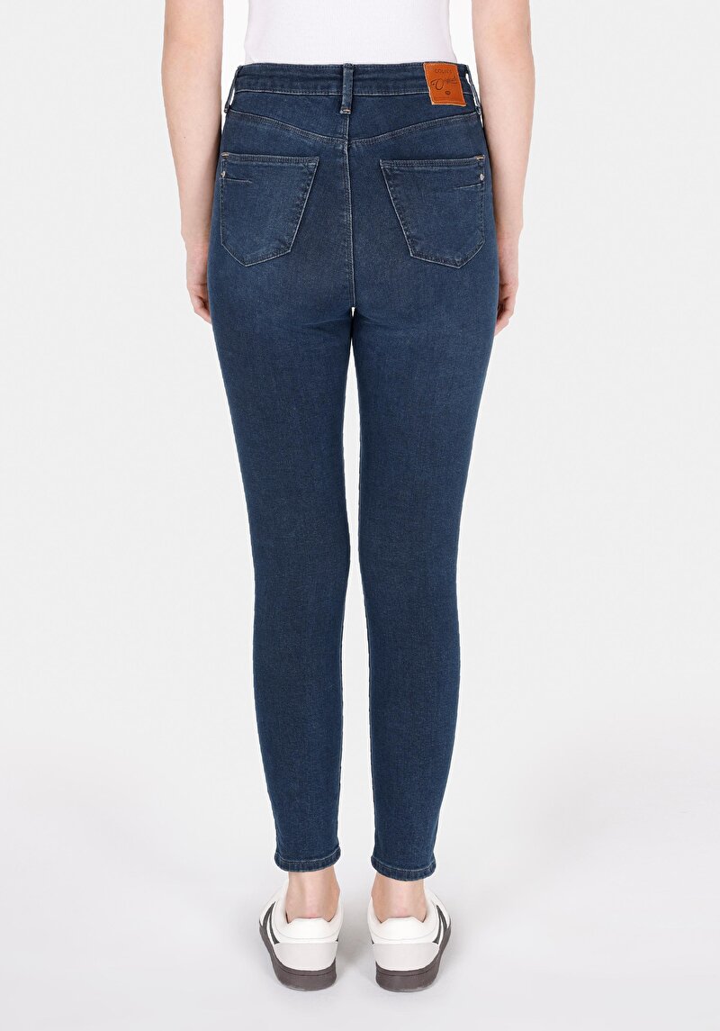Skinny Fit Kadın İndigo Jean Pantolon