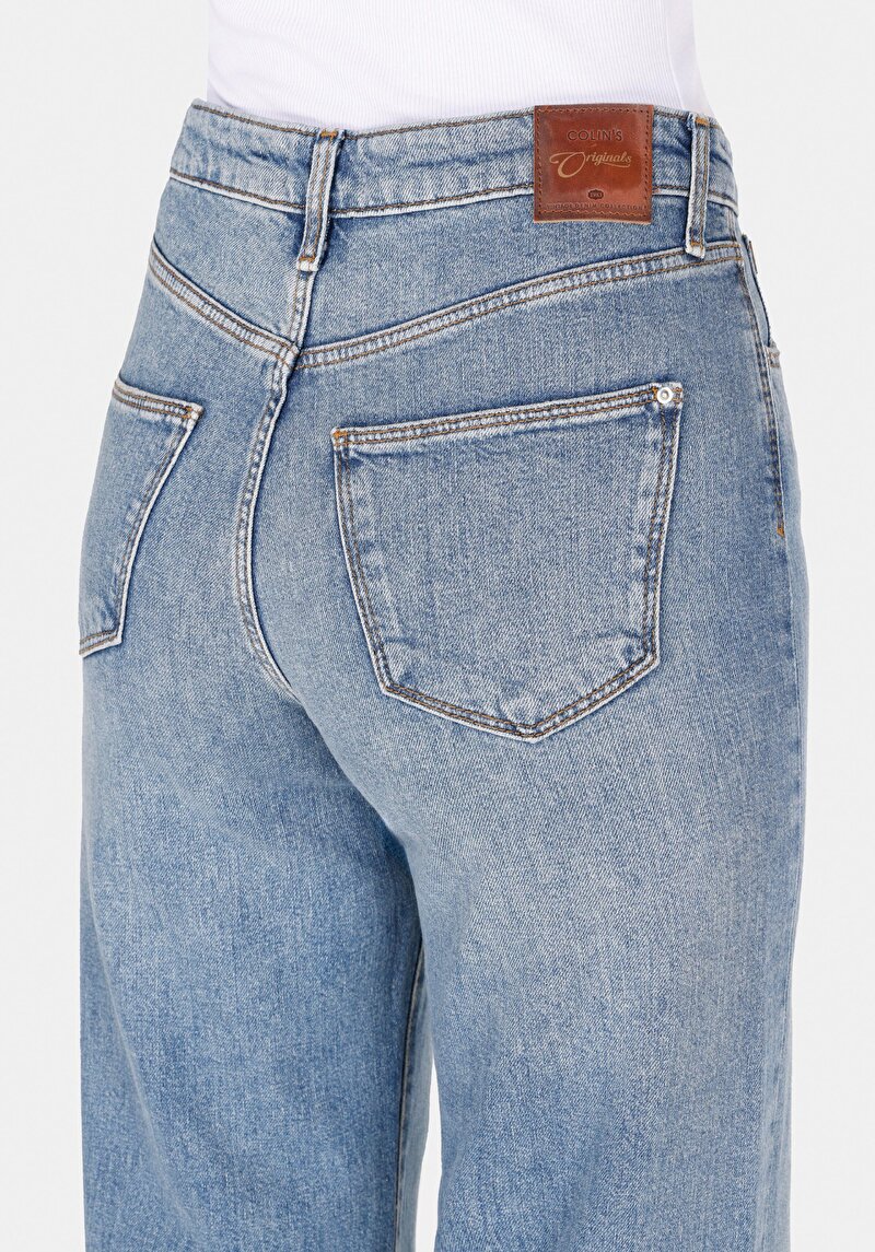 Regular Fit   Kadın Açik İndigo Jean Pantolon