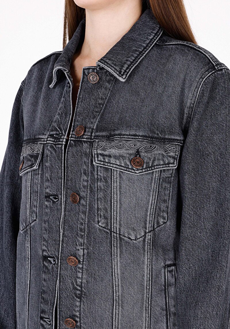 Regular Fit Kadın Siyah Ceket